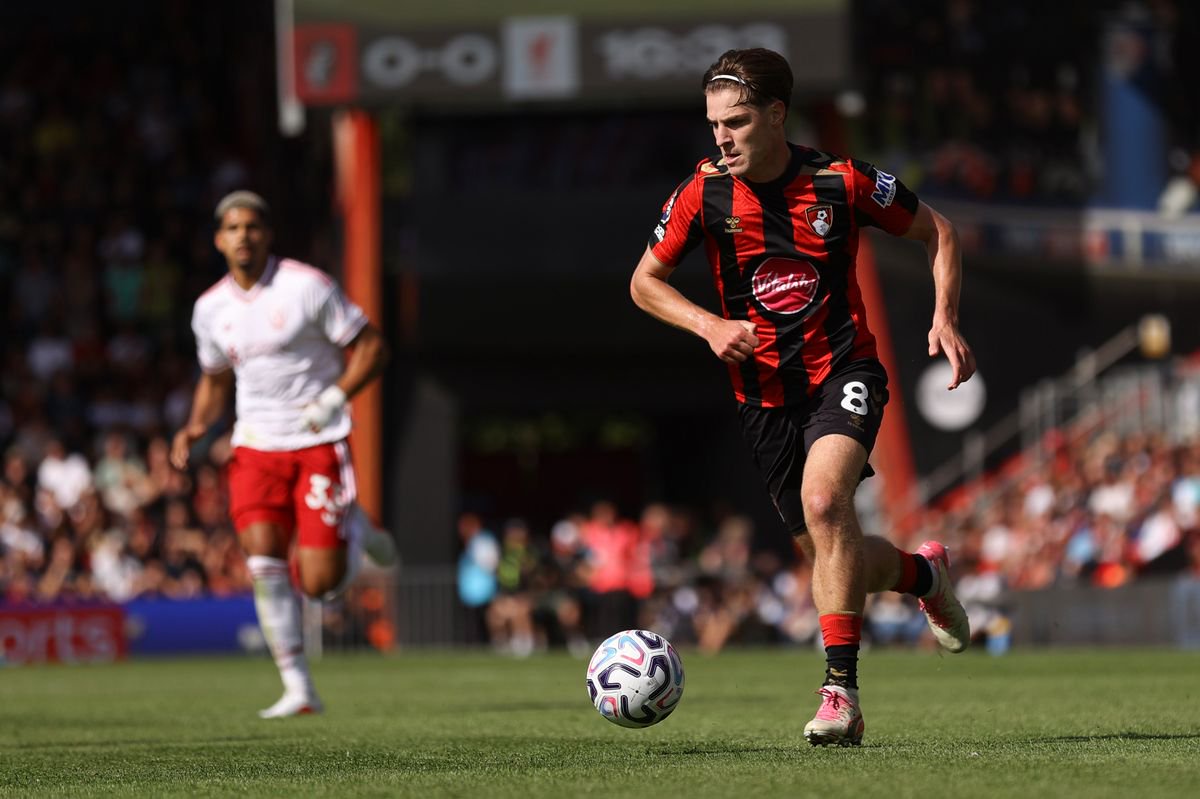 Alex Scott of Bournemouth during the Premier League 2026/27 match between AFC Bournemouth and Liverpool FC at Vitality Stadium on September 19, 2026 in Bournemouth, United Kingdom