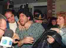 Diego Maradona arrested in 1991