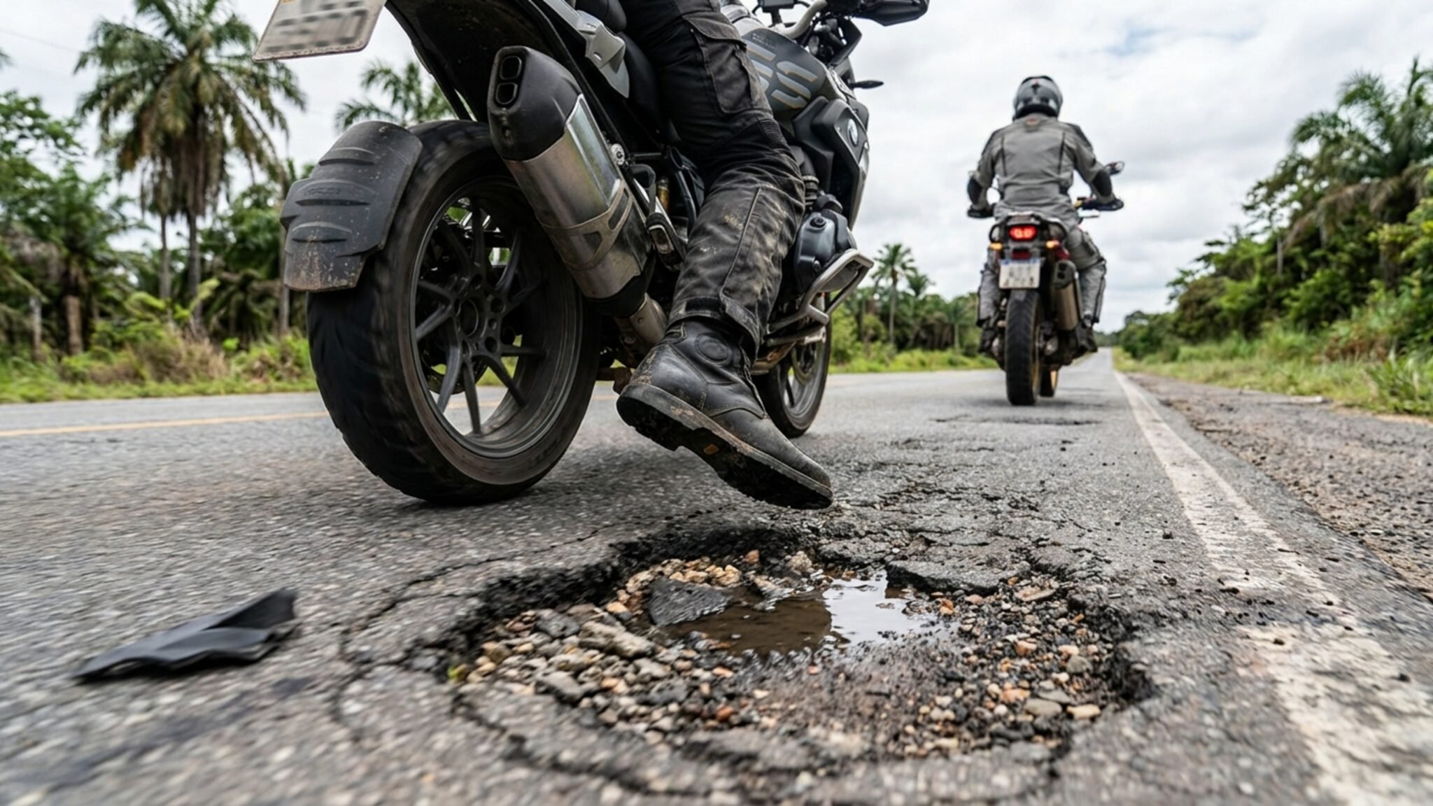 Motociclistas: por que eles costumam esticar a perna durante a pilotagem?
