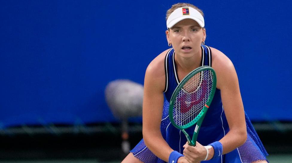 Katie Boulter playing at the Japan Open