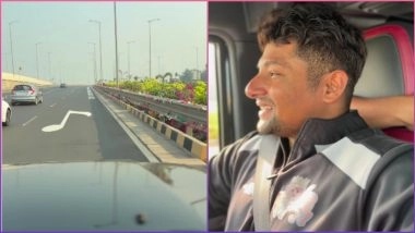 Mumbai Musical Road: Cricketer Sarfaraz Khan Showcases Iconic 'Jai Ho' Stretch in Viral Social Media Post (Watch Video)