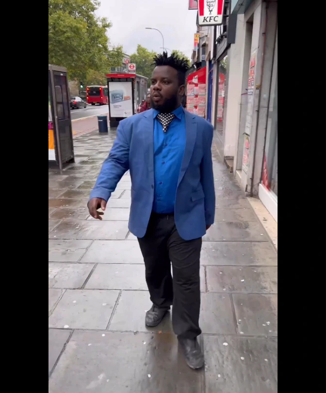 Reactions As Popular Comedian Oga Sabinus Releases New Video As He Arrives London In Style (Photos)