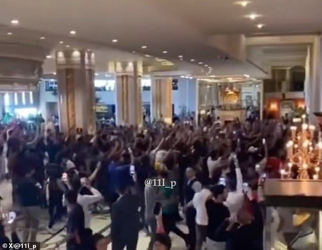 Hundreds of fans stormed the lobby of the hotel where Cristiano Ronaldo is staying