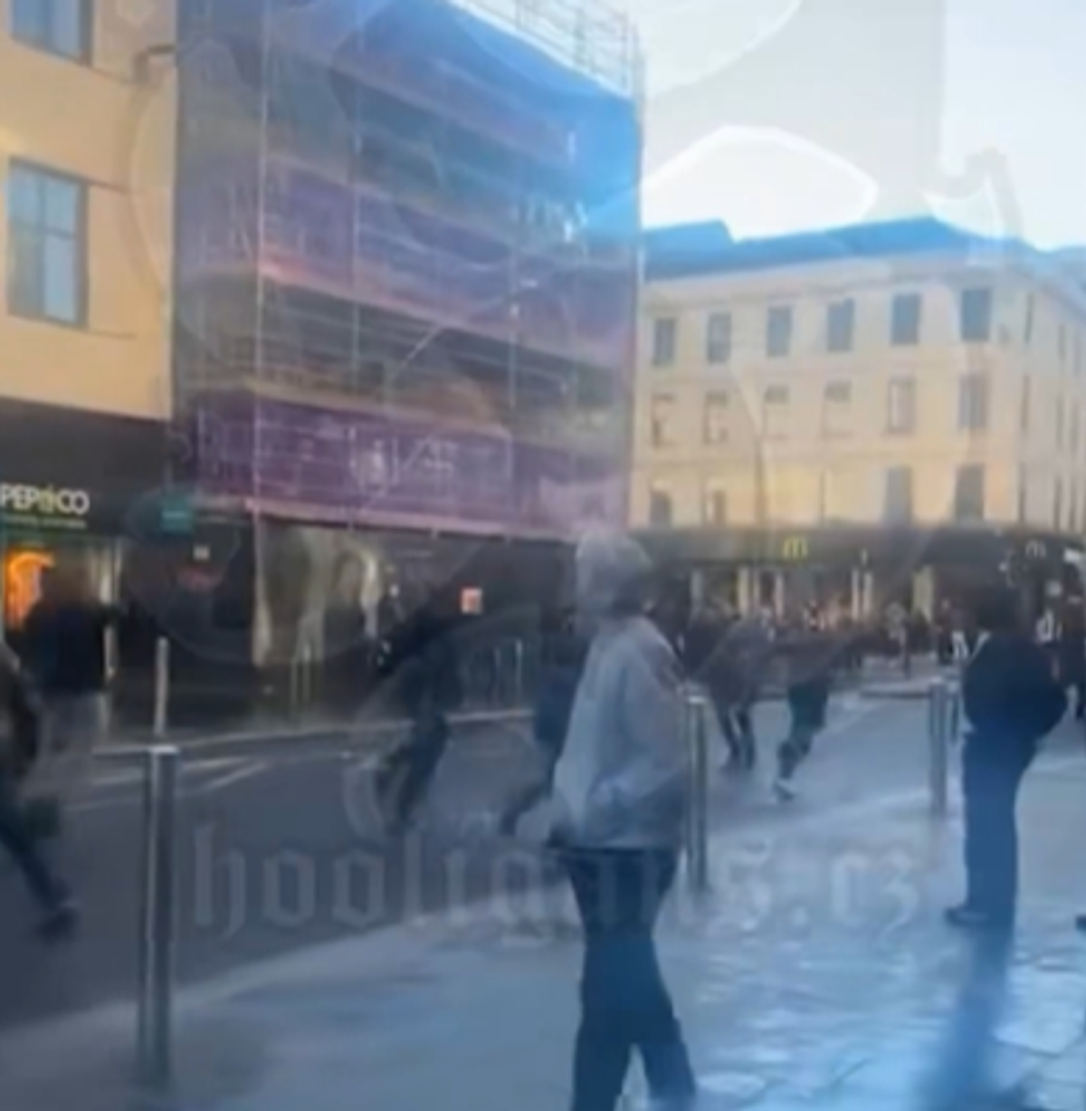 Violent scenes in Glasgow