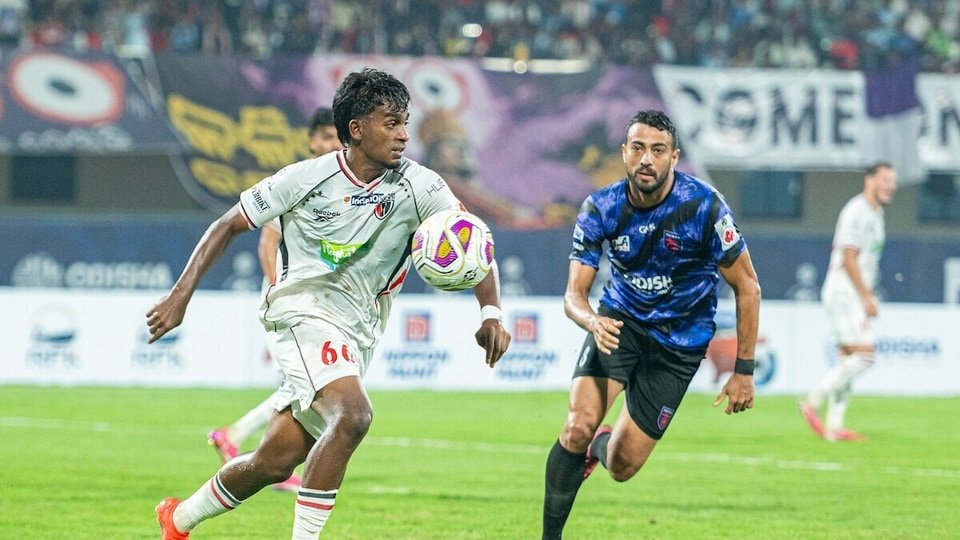 Odhisa FC vs NorthEast United FC in ISL. (ISL)