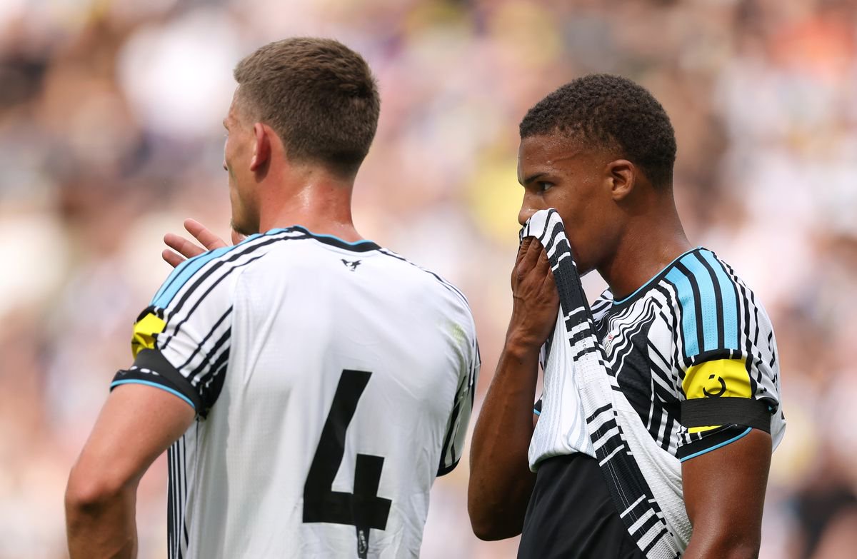 Newcastle defenders Sven Botman and Malick Thiaw