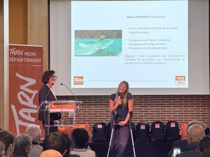 La jeune championne du monde de wakeboard Manon Duparchy a été parrainée cette année.