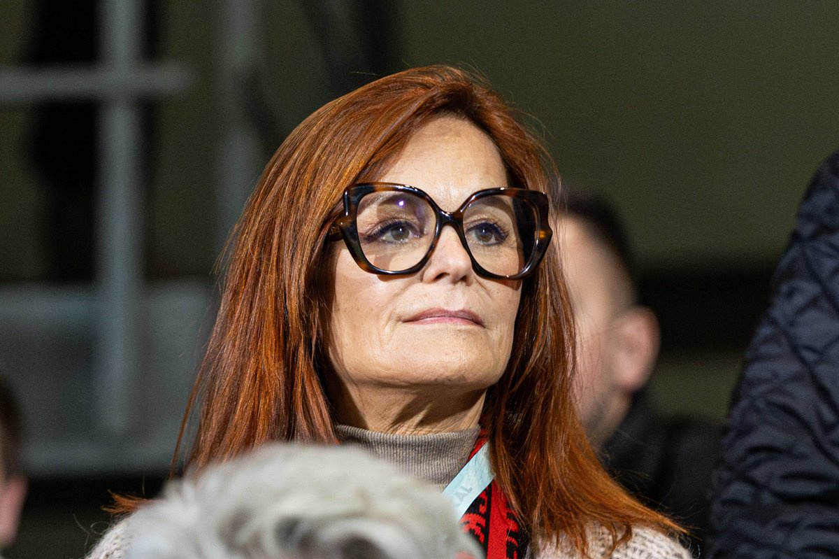 Schlagersängerin Andrea Berg bei DFB-Spiel.