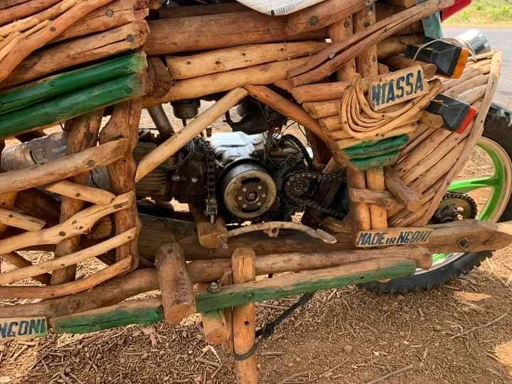 Creative Man makes an impressive Motorbike using wood (See Photos)