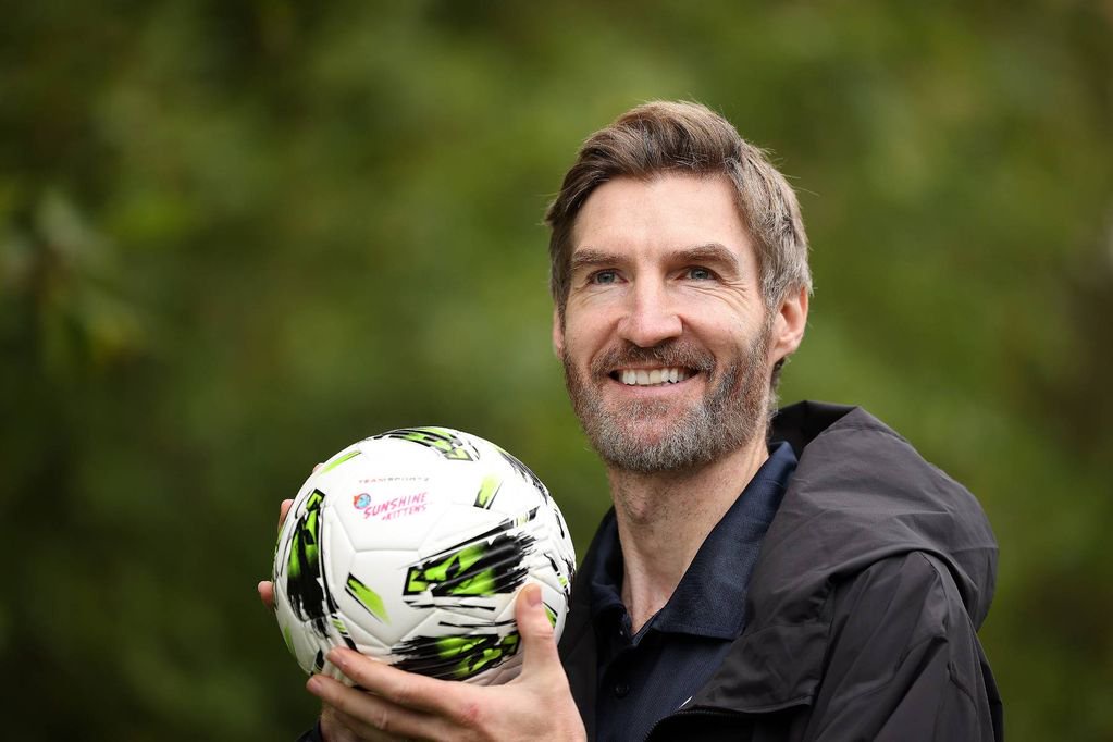 Ritchie Beckett who runs Found Football - he leaves footballs on pitches and parks for kids to pick up and take home . 25 September 2026