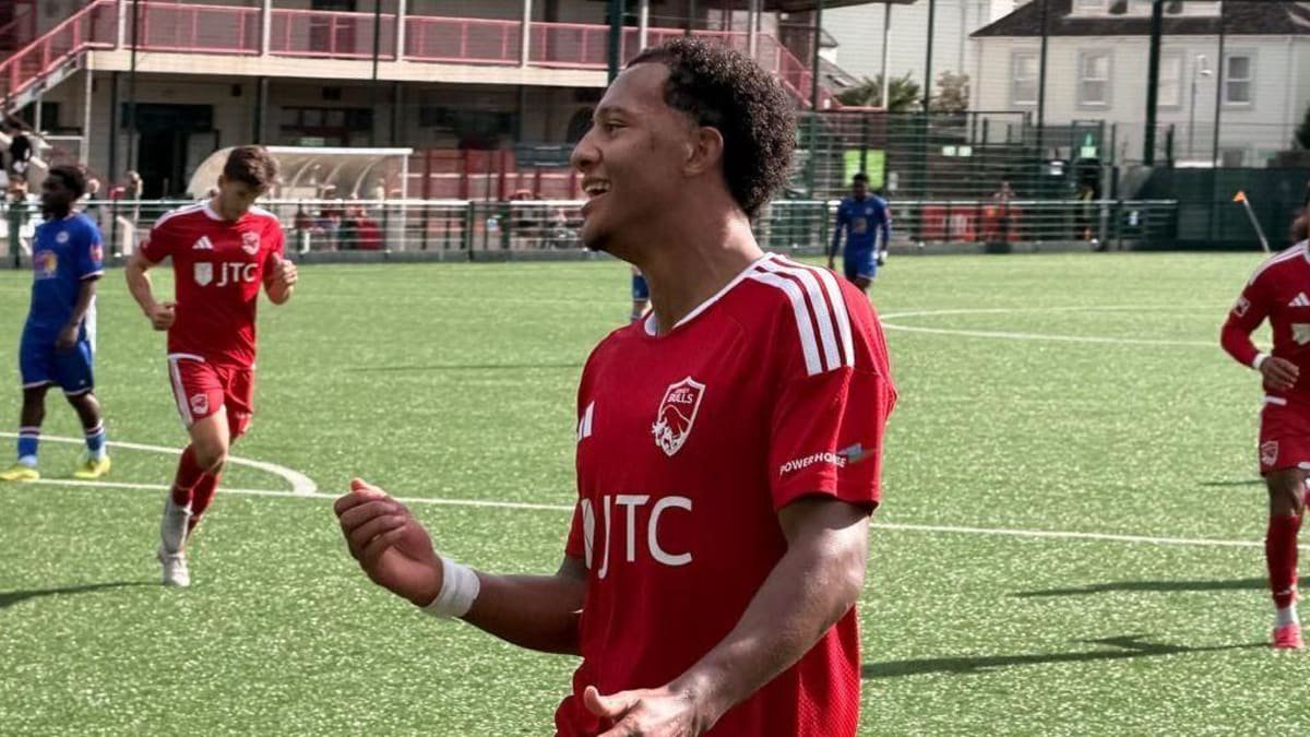 Sammy Henia-Kamau celebrates scoring a goal 