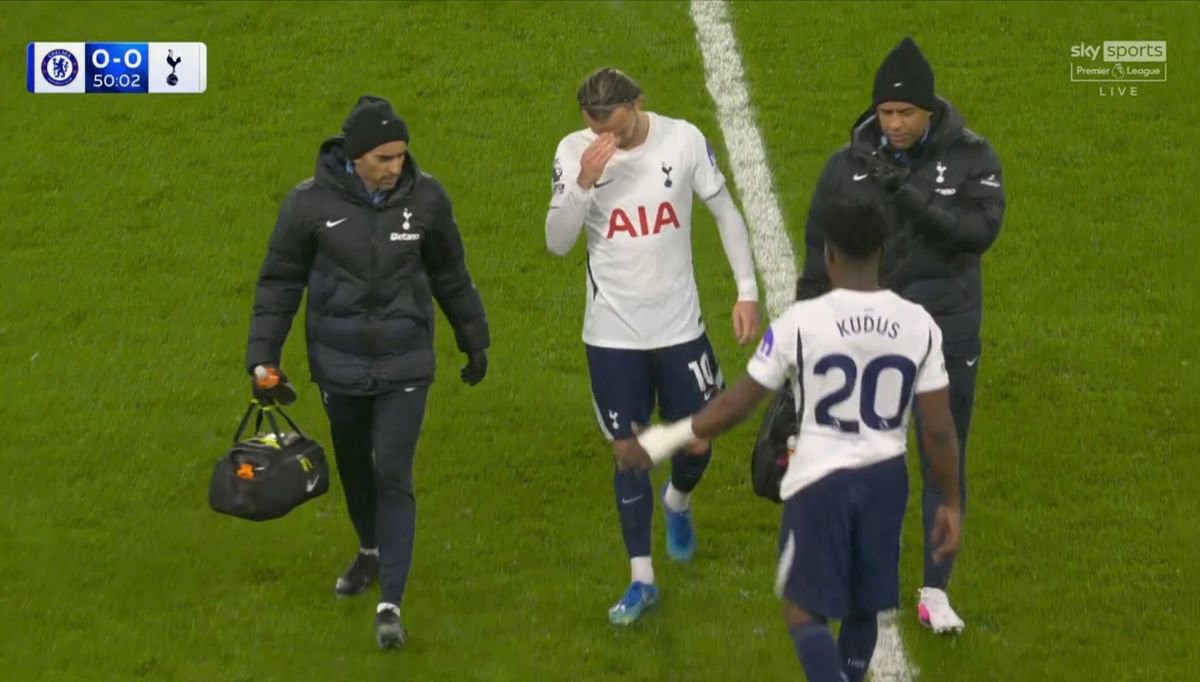 James Maddison walks off the pitch