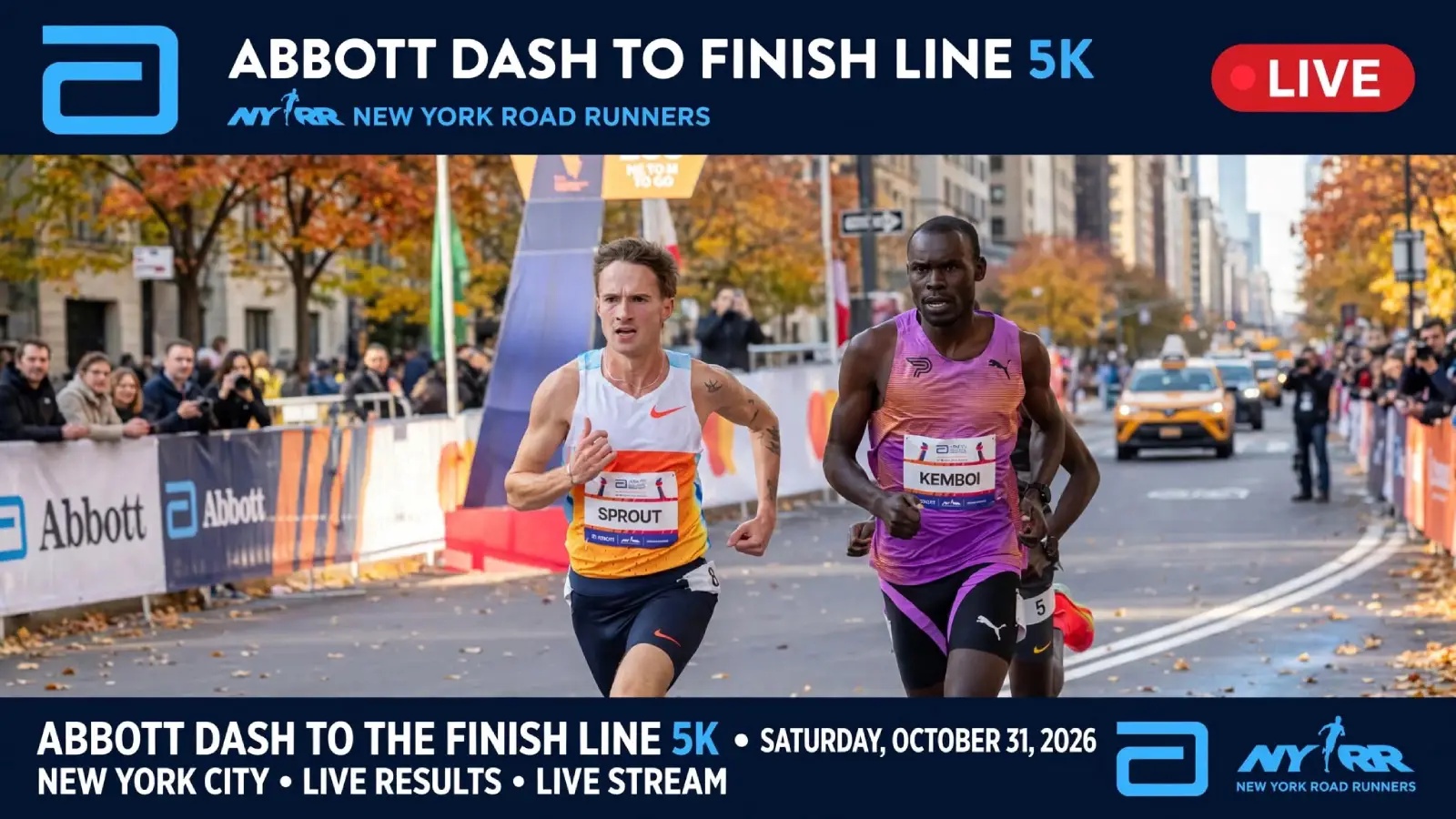 2026 Abbott Dash to the Finish Line 5K top field