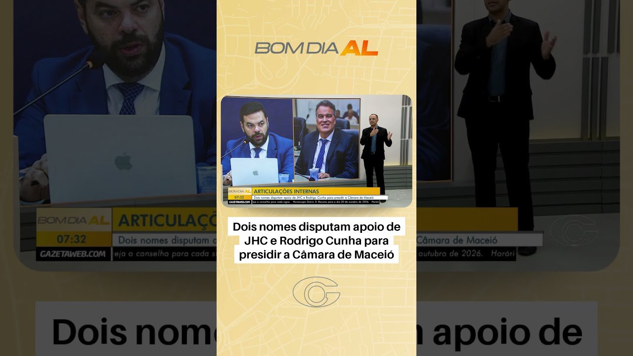 Dois nomes disputam apoio de JHC e Rodrigo Cunha para presidir a Câmara de Maceió
