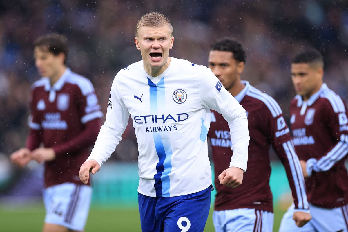 Erling Haaland of Manchester City shouts during the Premier League 2026/27 match between Aston Villa FC and Manchester City at Villa Park