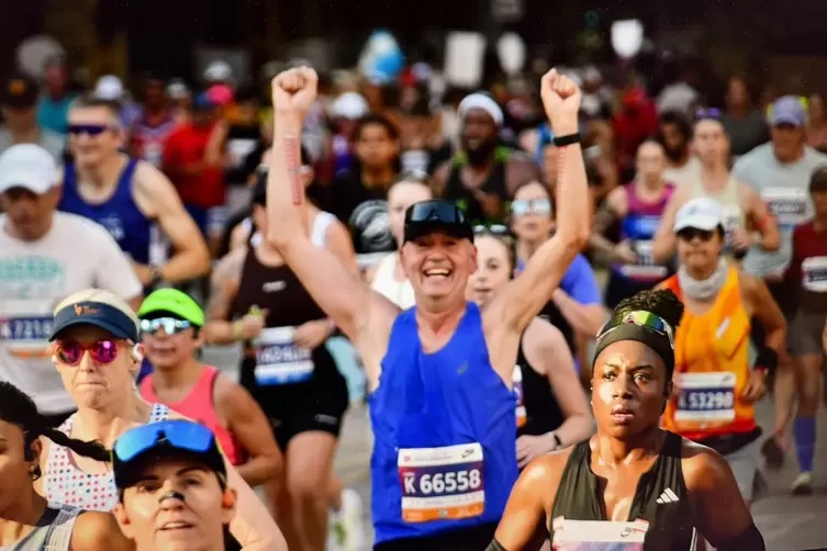 Ein Riesenerlebnis: Thilo Hirtle beim Chicago-Marathon.