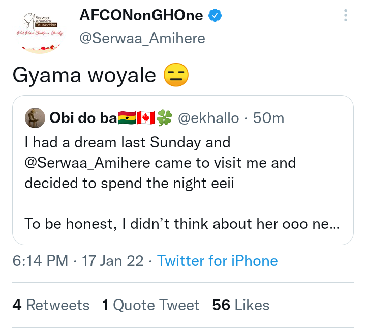 "Gyama Woyale" - Serwaa Amihere Shades A Man Who Says She Came Into His Dreams