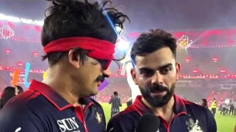VIDEO: 'ट्रॉफी आवा दे और होम जावा दे' RCB की जीत के बाद विराट कोहली का मजेदार वन-लाइनर हुआ वायरल