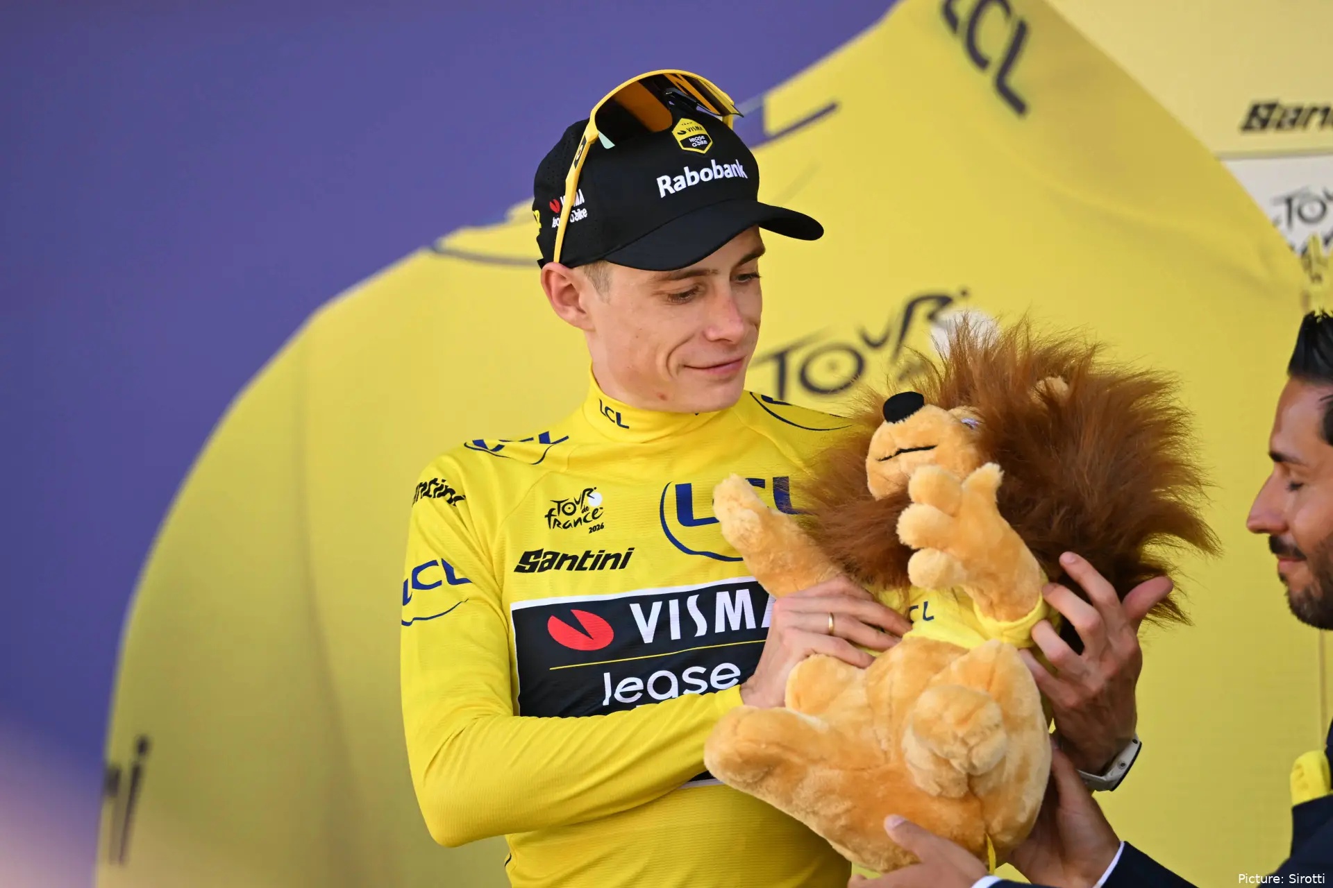 Jonas Vingegaard on stage 2 of the 2026 Tour de France