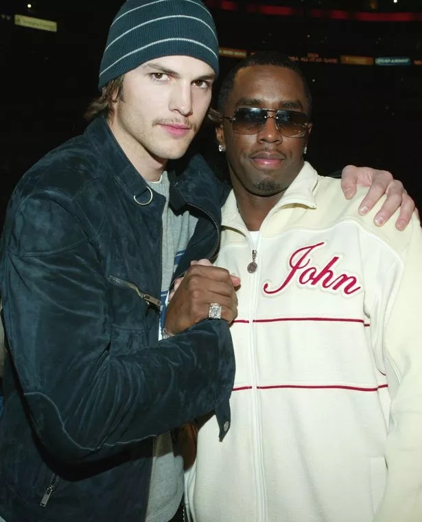 Actor Ashton Kutcher and music producer Sean "P Diddy" Combs