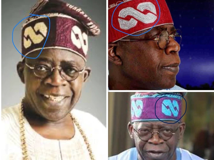 Tinubu has this Unique Design on Many of His Caps, See What the Design Means according to Tinubu