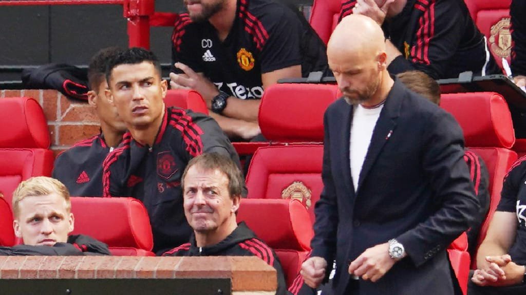 Cristiano Ronaldo e Erik ten Hag no Manchester United