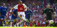 Thierry Henry takes a penalty