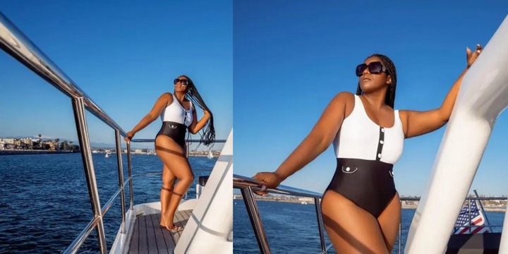 Shauwn Mkhize's summer body wearing a Bikini in Los Angels breaks the internet