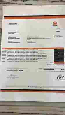 Electronic receipt issued by the real estate firm to Mr Ometoruwa. 