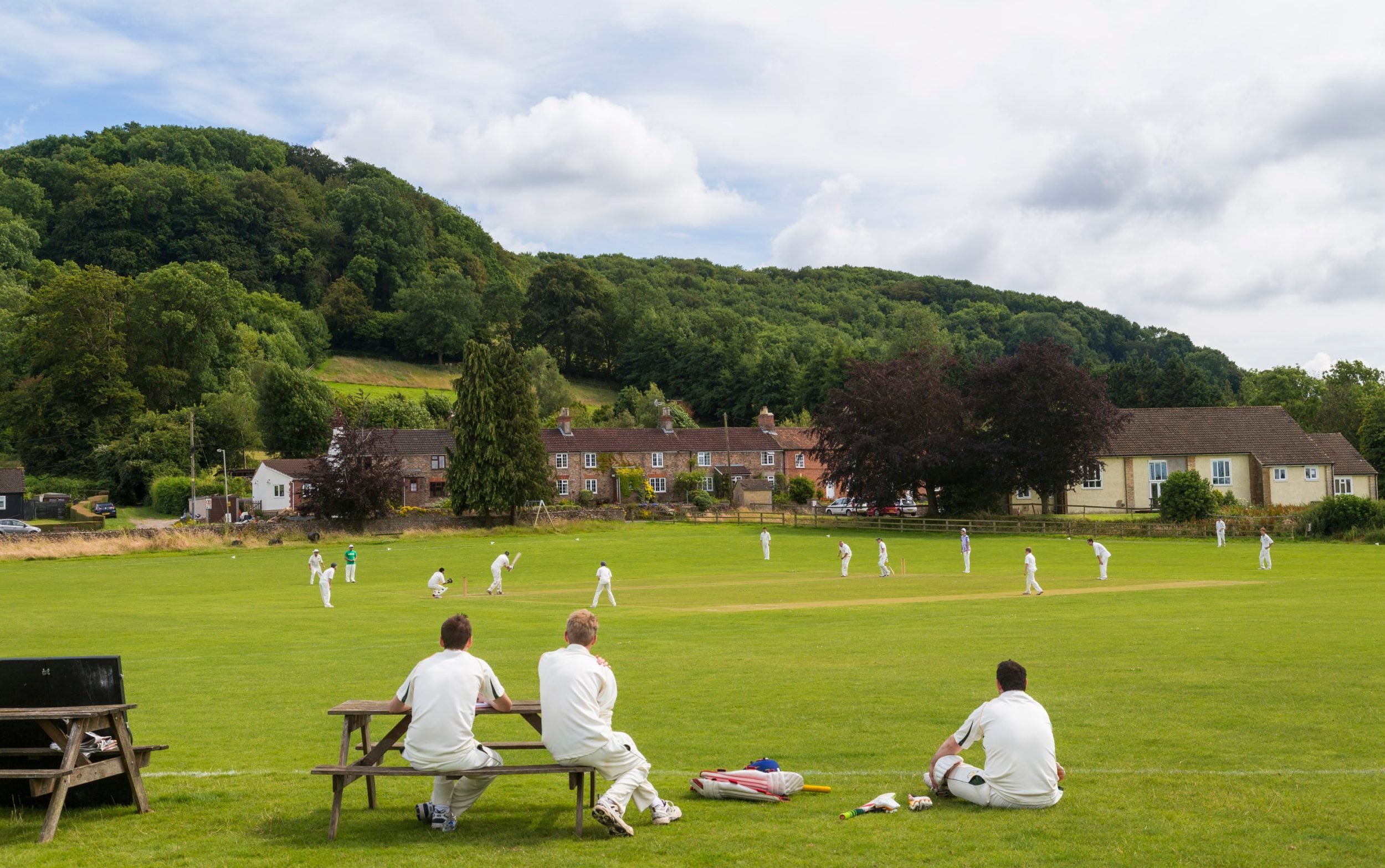 Village cricket. Stinchcombe. Gloucestershire