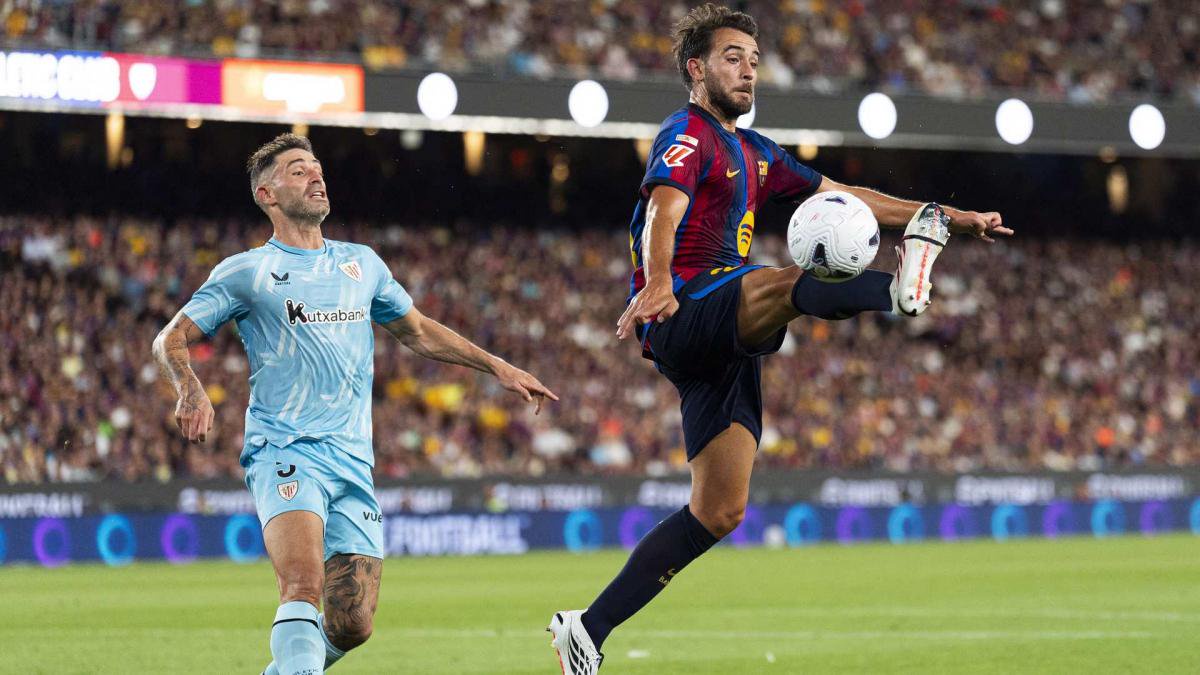 Eric García verarbeitet den Ball