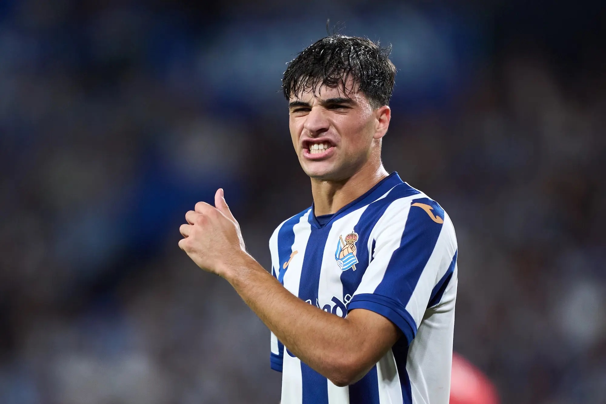 Jon Martin during the LaLiga match between Real Sociedad and Celta Vigo at Anoeta 