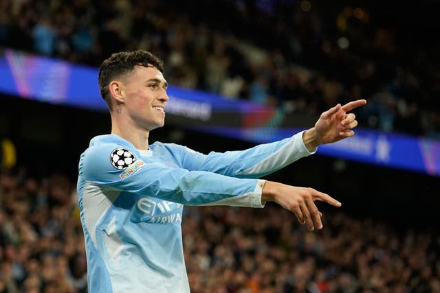 Phil Foden scored a hat-trick in the 5-1 win over AEK Athens
