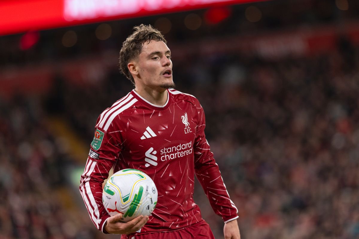 LIVERPOOL, ENGLAND - OCTOBER 28: Florian Wirtz of Liverpool during the Carabao Cup Fourth Round match between Liverpool and Chelsea at Anfield on October 28, 2026 in Liverpool, England. (Photo by Liverpool FC/Liverpool FC via Getty Images)