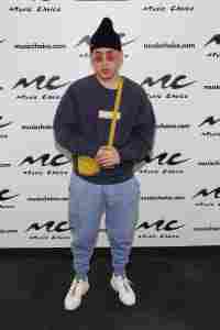Bad Bunny visits Music Choice at Music Choice on March 1, 2018 in New York City.