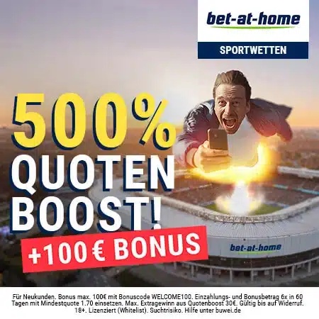Bet-at-home 500% Boost und Bonus