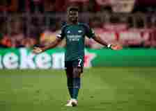 FC Bayern Munich v Arsenal FC: Quarter-final Second Leg - UEFA Champions League 2023/24 Saka Gabriel White