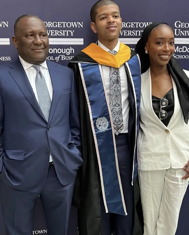 Billionaire Abdulsamad Rabiu Storms Georgetown For Son, Khalifa’s Graduation