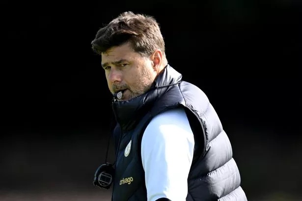 Head Coach Mauricio Pochettino of Chelsea during a training session