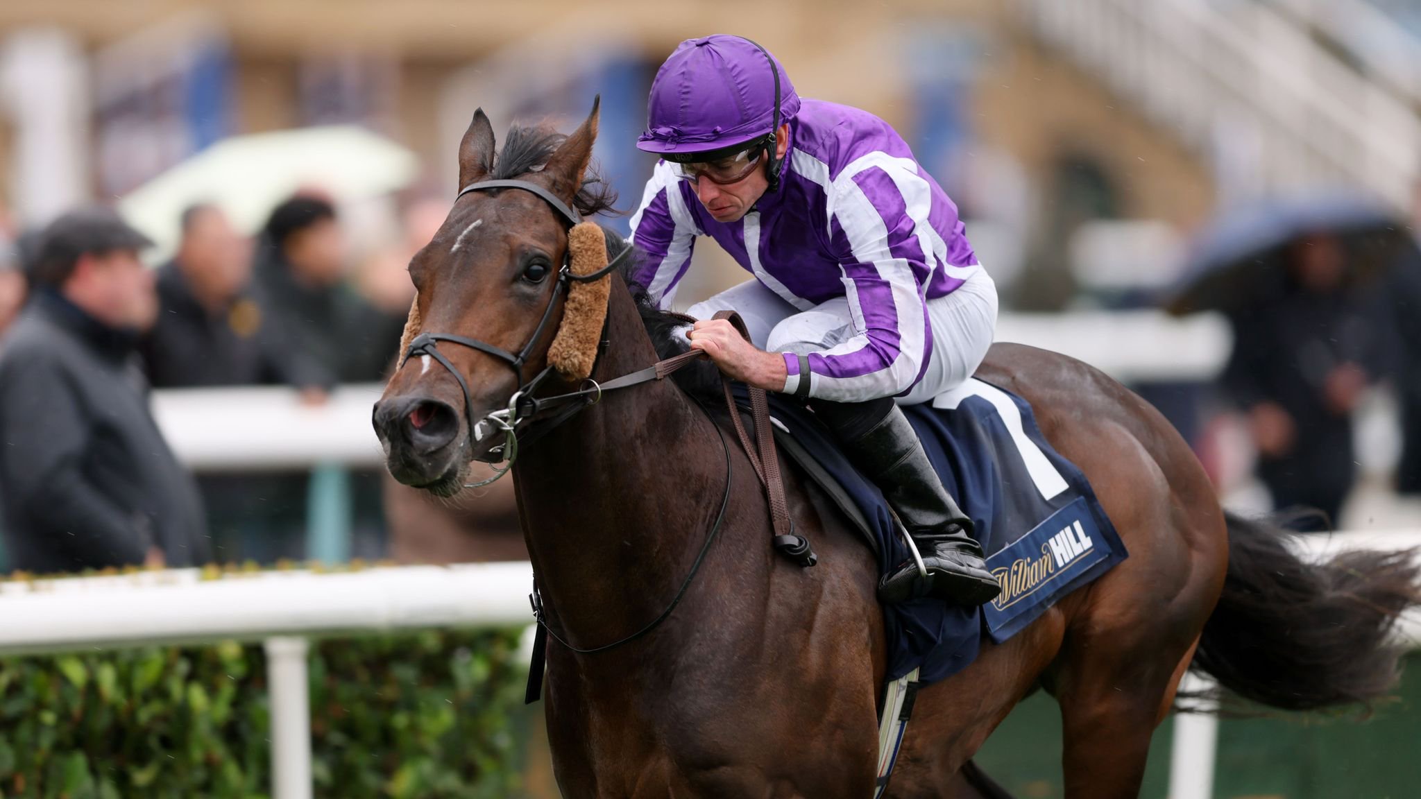 Bengal Tiger, ridden by Ryan Moore, on their way to winning the William Hill Remembering Sue Wright Prospect Stakes at Doncaster
