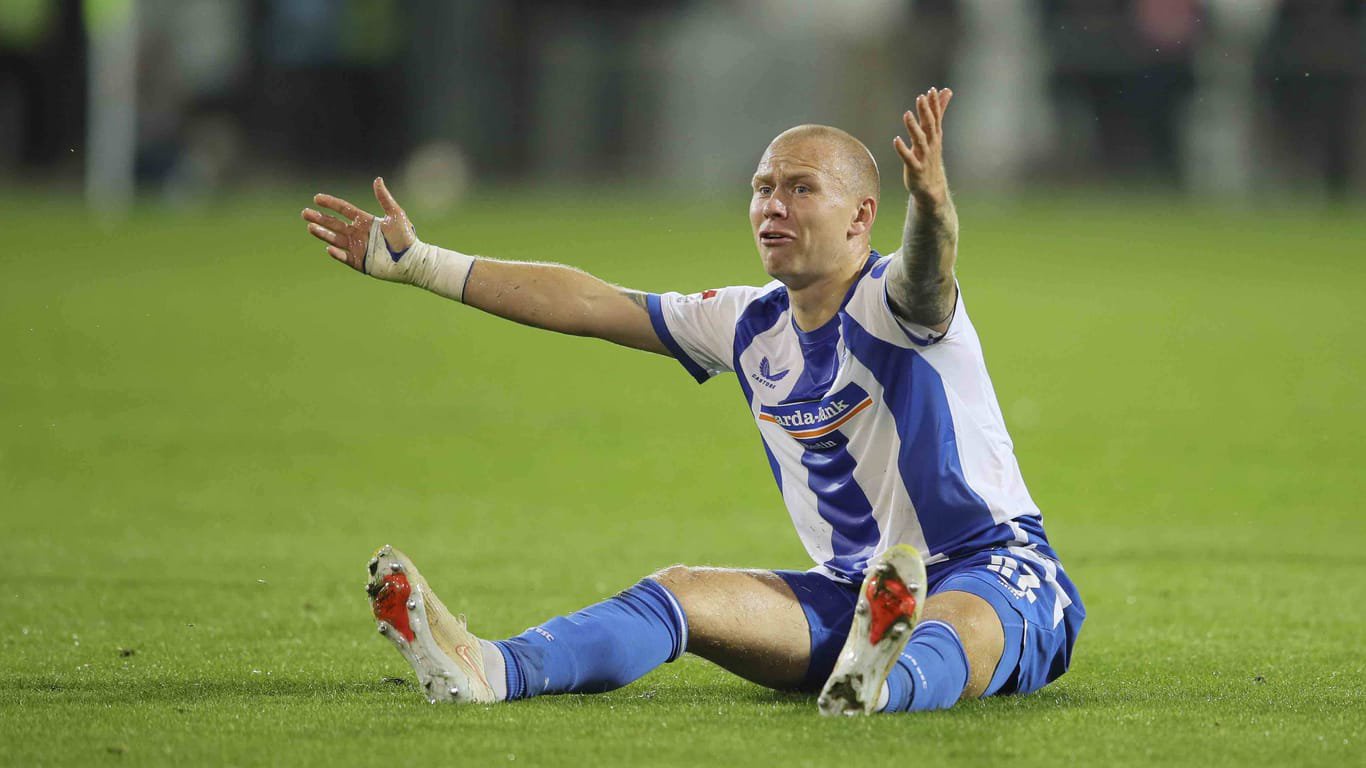 Jon Dragur Thorsteinsson verzweifelt: Erstmals in dieser Saison konnte Hertha nicht siegen.