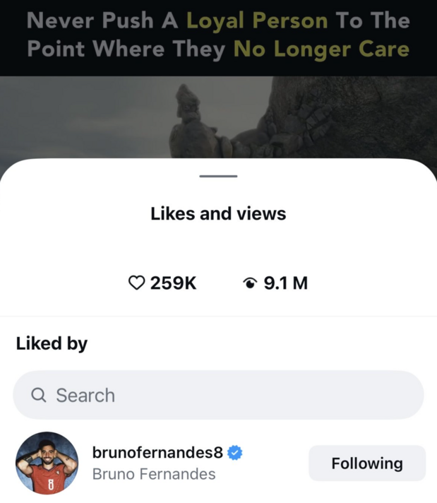 The midfielder liked a cryptic Instagram post after the Bournemouth game