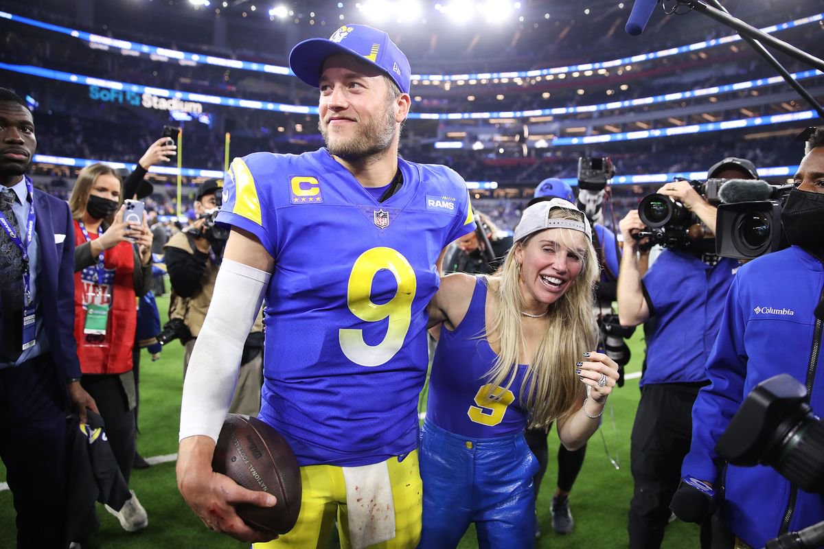 Matthew Stafford's wife Kelly's main concern was head injuries