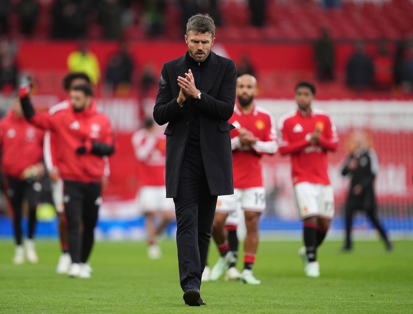 Manchester United’s players did not get the reception afforded to Michael Carrick