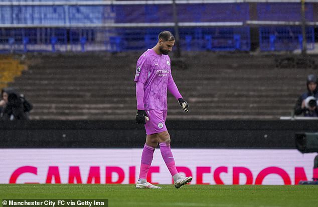 He cut a lonely figure at Villa Park during City's first league defeat of the season