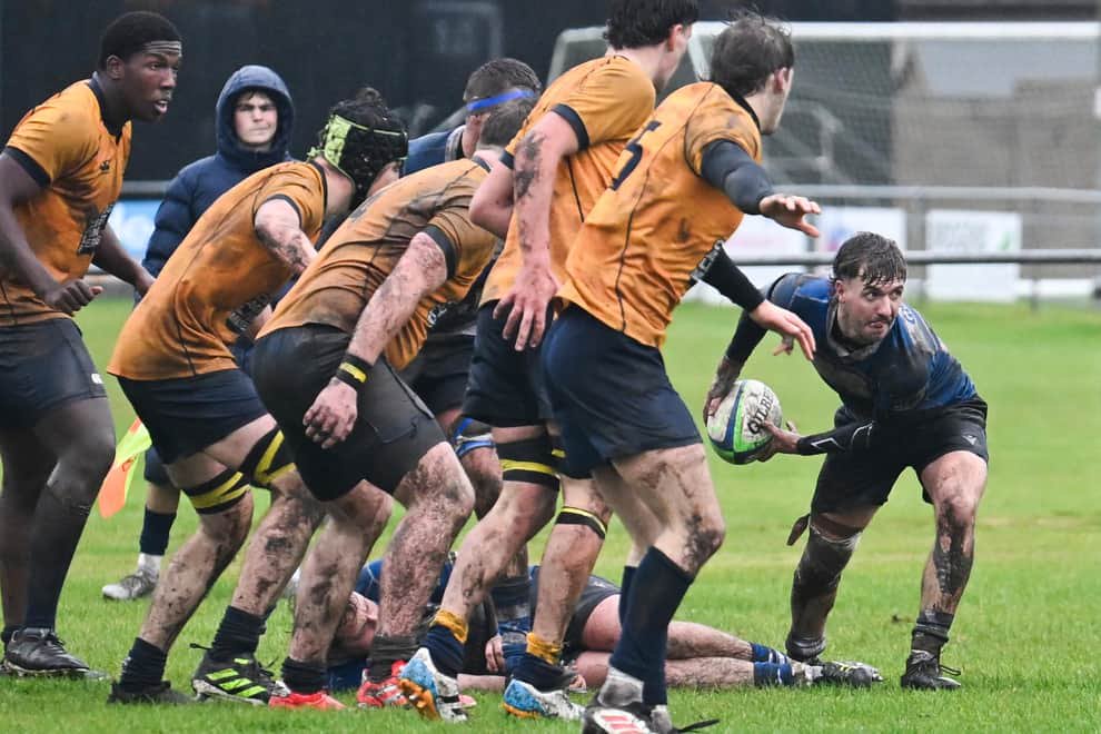 Scrum-half Harry Britton launching an attack as Howe of Fife beat Gordonians 26-19 at home at Cupar’s Duffus Park on Saturday (Photo: Chris Reekie)