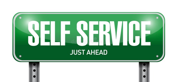 Self Service Road Sign Illustration Design Stock Illustration -  Illustration of assistance, paper: 49075398