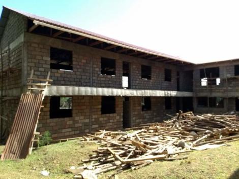 Building stage of the classrooms at Simbolei Girls Aacademy in Iten