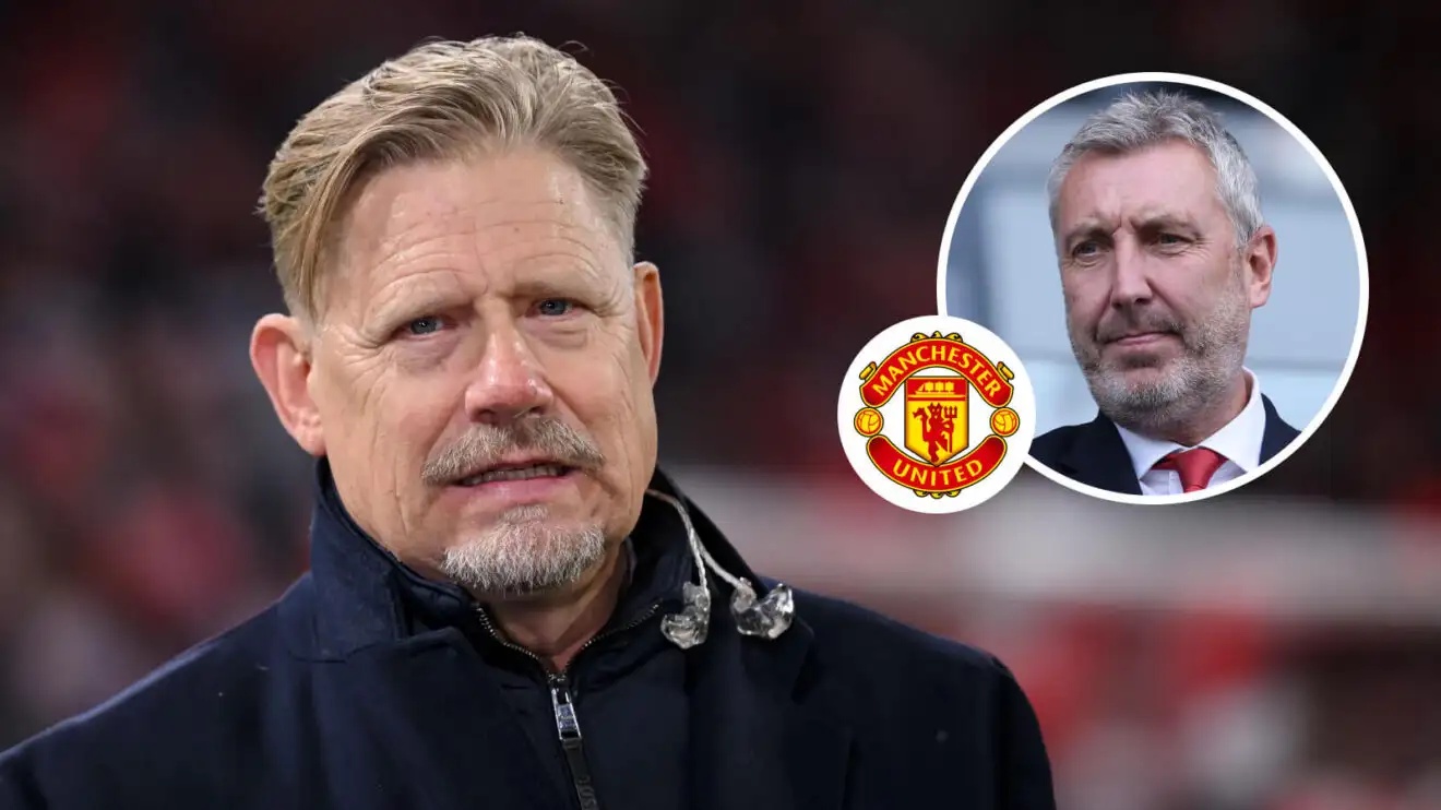 Man Utd legend Peter Schmeichel and Jason Wilcox