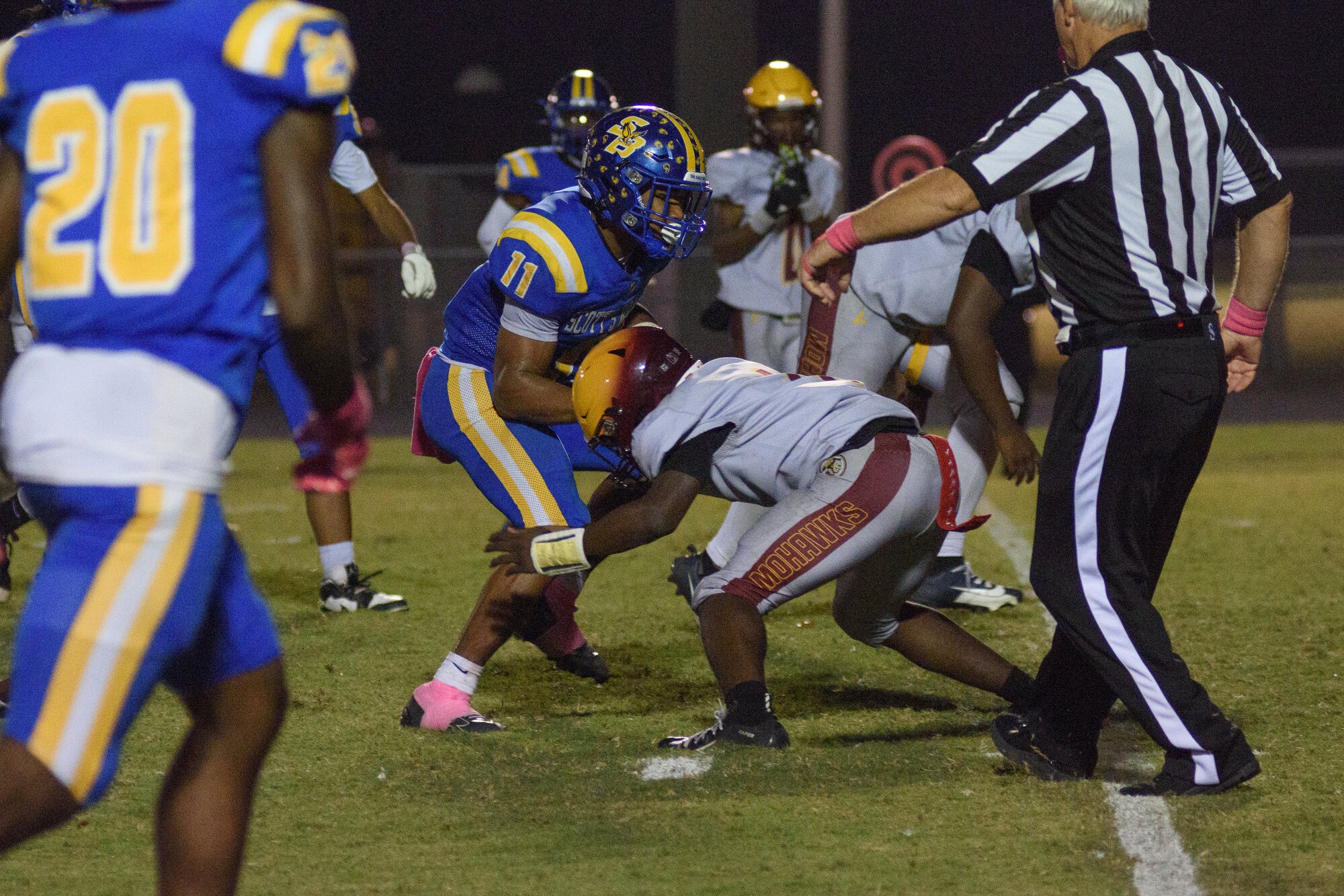 ABIGAIL PITTMAN / THE SUMTER ITEM.Scott’s Branch High School hosts Bethune-Bowman High for a football game on October 16, 2026 in Sumter, SC..